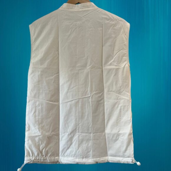Mono B Anthropologie Cream Sleeveless Lightweight Windbreaker Vest New‎ Small - Picture 4 of 6